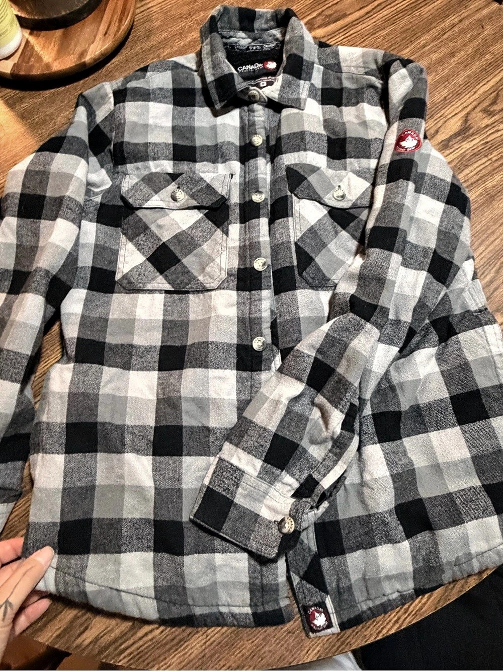 Canada Weather Gear Men's Sherpa Lined Buffalo Plaid Shirt Jacket Medium